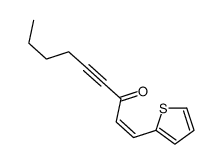 1-thiophen-2-ylnon-1-en-4-yn-3-one结构式