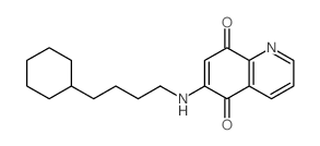 5,8-Quinolinedione, 6-[(4-cyclohexylbutyl)amino]-结构式
