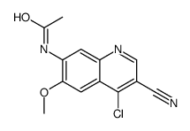 N-(4-氯-3-氰基-6-甲氧基-7-喹啉)-乙酰胺结构式