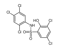 3,5-dichloro-2-hydroxy-N-(2,4,5-trichlorophenyl)benzenesulfonamide Structure