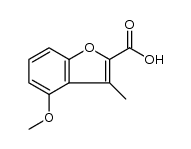 4-甲氧基-3-甲基苯并呋喃-2-羧酸结构式