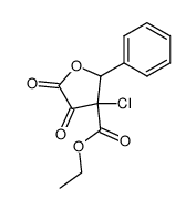 3-chloro-4,5-dioxo-2-phenyl-tetrahydro-furan-3-carboxylic acid ethyl ester Structure