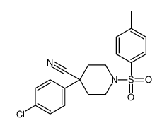 4-(4-chlorophenyl)-1-(p-tolylsulphonyl)piperidine-4-carbonitrile结构式