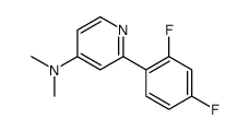 2-(2,4-difluorophenyl)-N,N-dimethylpyridin-4-amine结构式