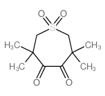 4,5-Thiepanedione,3,3,6,6-tetramethyl-, 1,1-dioxide Structure