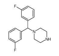 1-[bis(3-fluorophenyl)methyl]piperazine Structure