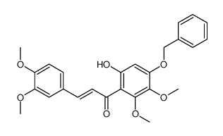 (E)-1-(4-Benzyloxy-6-hydroxy-2,3-dimethoxy-phenyl)-3-(3,4-dimethoxy-phenyl)-propenone结构式