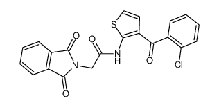 3-(2-Chlorobenzoyl)-2-(phtalimidoacetamido)thiophene结构式