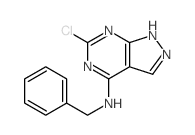 1H-Pyrazolo[3,4-d]pyrimidin-4-amine,6-chloro-N-(phenylmethyl)- structure