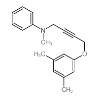 N-[4-(3,5-dimethylphenoxy)but-2-ynyl]-N-methyl-aniline Structure