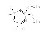 1,3,5,2,4,6-Triazatriphosphorine,2,2,4,4-tetrachloro-2,2,4,4,6,6-hexahydro-6,6-bis(methylthio)- (9CI) Structure