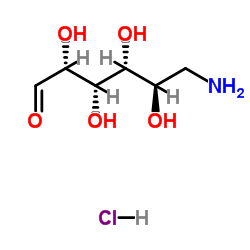 6-氨基-6-脱氧-D-葡萄糖盐酸盐结构式