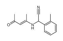 (E)-2-((4-oxopent-2-en-2-yl)amino)-2-(o-tolyl)acetonitrile结构式
