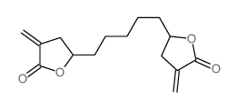 3-methylidene-5-[5-(4-methylidene-5-oxo-oxolan-2-yl)pentyl]oxolan-2-one结构式
