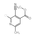 methyl 2-chloro-3-cyano-6-methyl-pyridine-4-carboxylate Structure