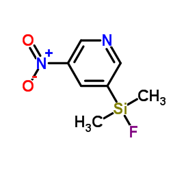 Pyridine, 3-(fluorodimethylsilyl)-5-nitro- (9CI) structure