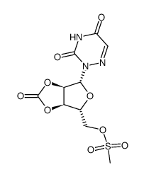 5'-O-methanesulfonyl-2',3'-O-carbonyl-6-azauridine结构式