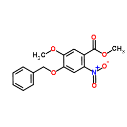 4-苄氧基-5-甲氧基-2-硝基苯甲酸甲酯结构式