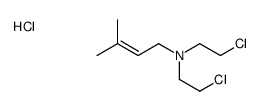 N,N-bis(2-chloroethyl)-3-methylbut-2-en-1-amine,hydrochloride结构式