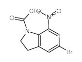 N-乙酰基-5-溴-7-硝基吲哚啉结构式
