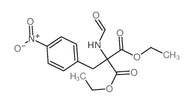 Propanedioic acid,2-(formylamino)-2-[(4-nitrophenyl)methyl]-, 1,3-diethyl ester结构式