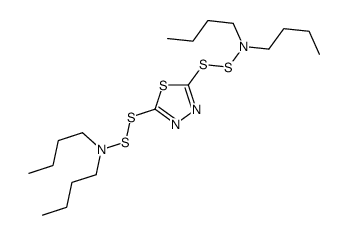 N-butyl-N-[[5-[(dibutylamino)disulfanyl]-1,3,4-thiadiazol-2-yl]disulfanyl]butan-1-amine Structure