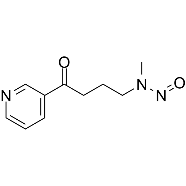 4-甲基亚硝胺基-1-3-吡啶基-1-丁酮结构式