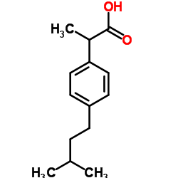 2-[4-(3-甲基丁基)苯基]丙酸结构式