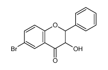 6-bromo-3-hydroxy-2-phenyl-2,3-dihydrochromen-4-one结构式