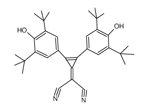 1,2-Bis(3,5-di-tert-butyl-4-hydroxyphenyl)-3-dicyanomethylene cyclopropene Structure
