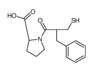 (2S)-1-(2-benzyl-3-sulfanylpropanoyl)pyrrolidine-2-carboxylic acid Structure