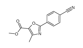 methyl 2-(4-cyanophenyl)-4-methyl-1,3-oxazole-5-carboxylate Structure