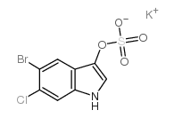 5-溴-6-氯-3-吲哚硫酸盐,钾盐结构式