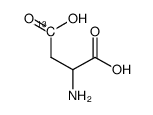 DL-天冬氨酸-4-13C结构式