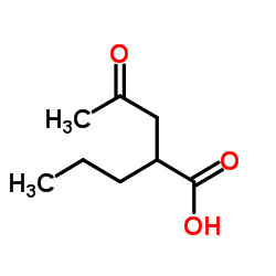 4-Oxo-2-propylpentanoic acid structure