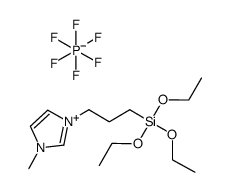 1-(3-triethoxysilylpropyl)-3-methylimidazolium hexafluorophosphate Structure