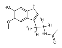 6-Hydroxy Melatonin-d4 Structure