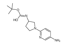 1-(5-氨基吡啶-2-基)吡咯烷-3-氨基甲酸叔丁酯结构式