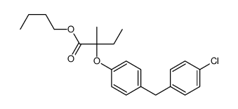 butyl 2-[4-[(4-chlorophenyl)methyl]phenoxy]-2-methylbutanoate结构式