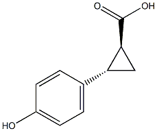 (1S,2S)-rel-2-(4-羟苯基)环丙烷-1-羧酸结构式
