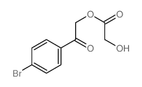 [2-(4-bromophenyl)-2-oxo-ethyl] 2-hydroxyacetate structure