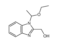 (1-(1-ethoxyethyl)-1H-benzo[d]imidazol-2-yl)methanol结构式