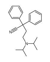 4-[双(异丙基)氨基]-2,2-二苯基丁腈结构式
