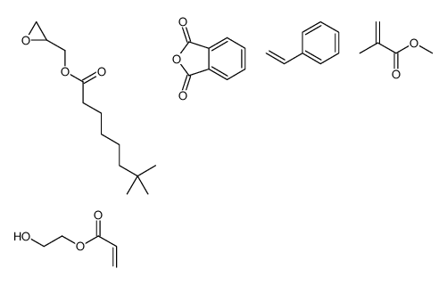 新癸酸(环氧乙烷基甲)酯与苯乙烯、丙烯酸(2-羟基乙)酯、1,3-异苯并呋喃二酮和2-甲基丙烯酸甲酯的聚合物结构式