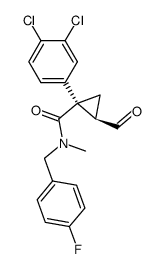 (1S,2R)-1-(3,4-dichlorophenyl)-2-formyl-cyclopropanecarboxylic acid (4-fluorobenzyl)methylamide结构式