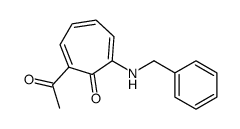 2-acetyl-7-(benzylamino)cyclohepta-2,4,6-trien-1-one结构式