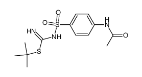 N-(N-acetyl-sulfanilyl)-S-tert-butyl-isothiourea结构式