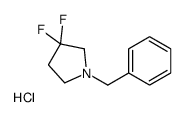 3,3-二氟-1-(苯基甲基)吡咯烷盐酸盐结构式
