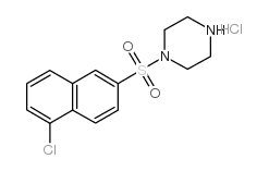 4-(5-氯萘-2-磺酰基)哌嗪盐酸盐结构式