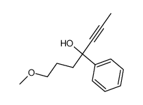 7-methoxy-4-phenylhept-2-yn-4-ol Structure